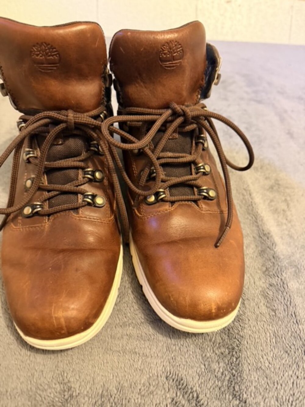 Timberland SensorFlex Hiking Boots Mens 11 Brown Leather Lace Up